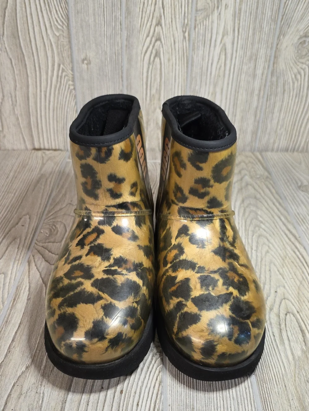 UGG Classic Clearn Mini Panther Boots Animla Print Slip On Boots Womens Size 7